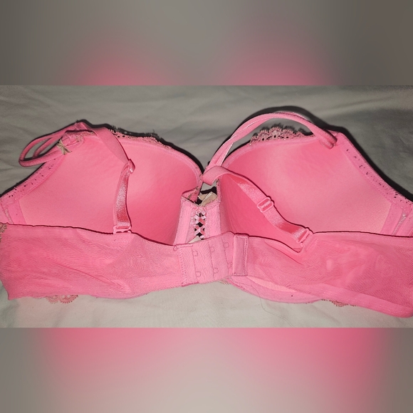 Victoria’s Secret Rare Padded Demi Vintage Pink Gold Lace Push Up Bra 38C RGUC - Picture 2 of 7